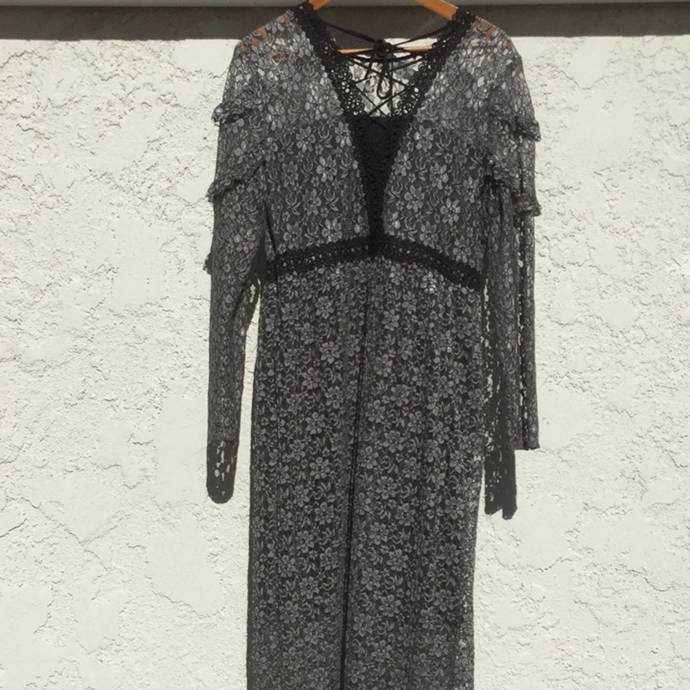 Topshop lace mid length dress